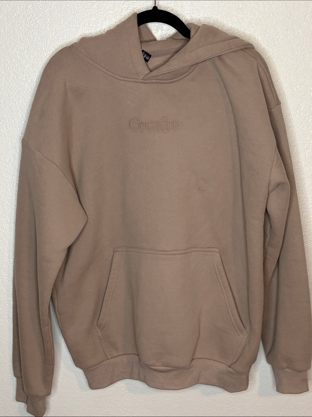 Comfrt Taupe Mauve Thick Cozy Hooded Sweatshirt Size Large